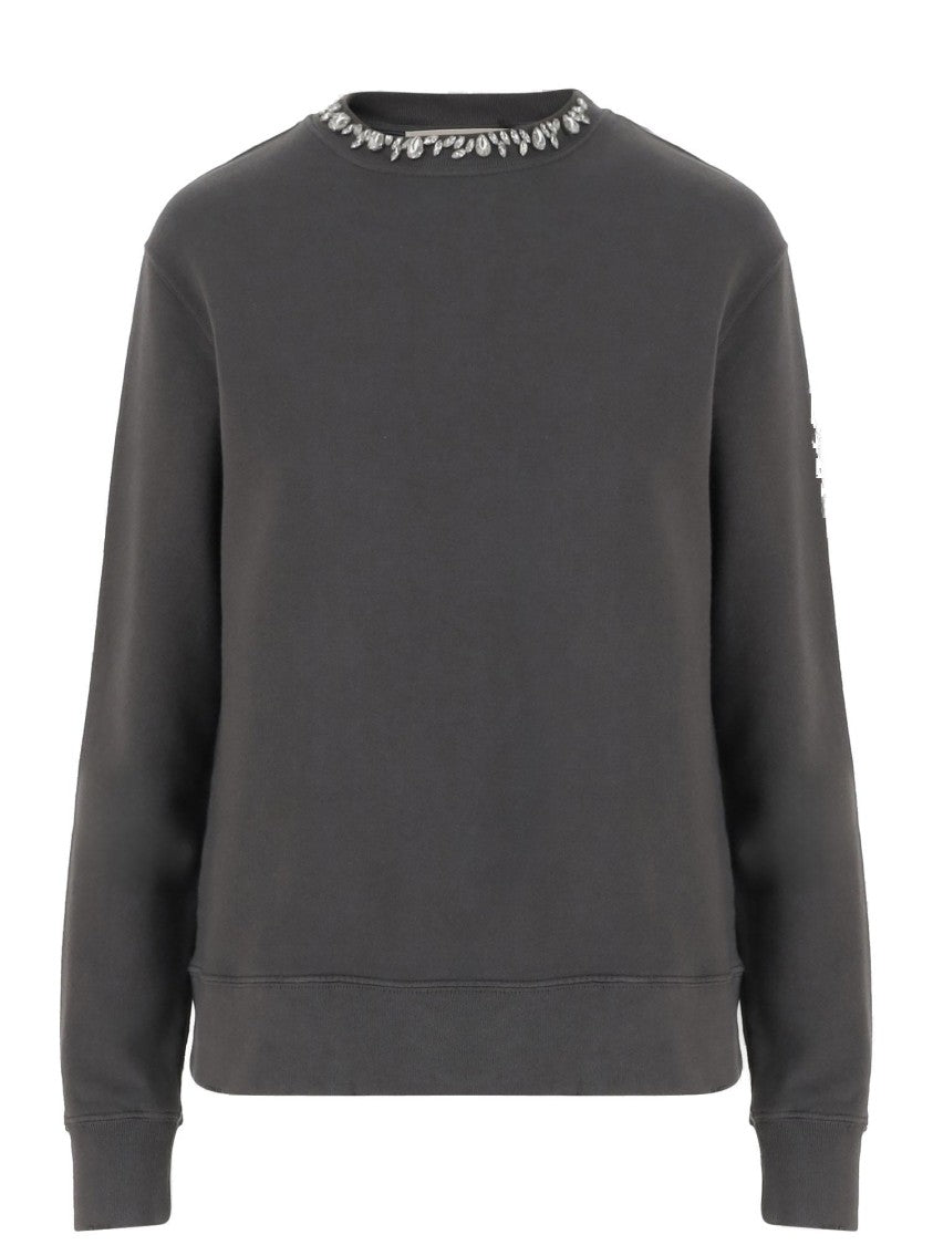 

Хлопковый свитшот с кристаллами Golden Goose, серый