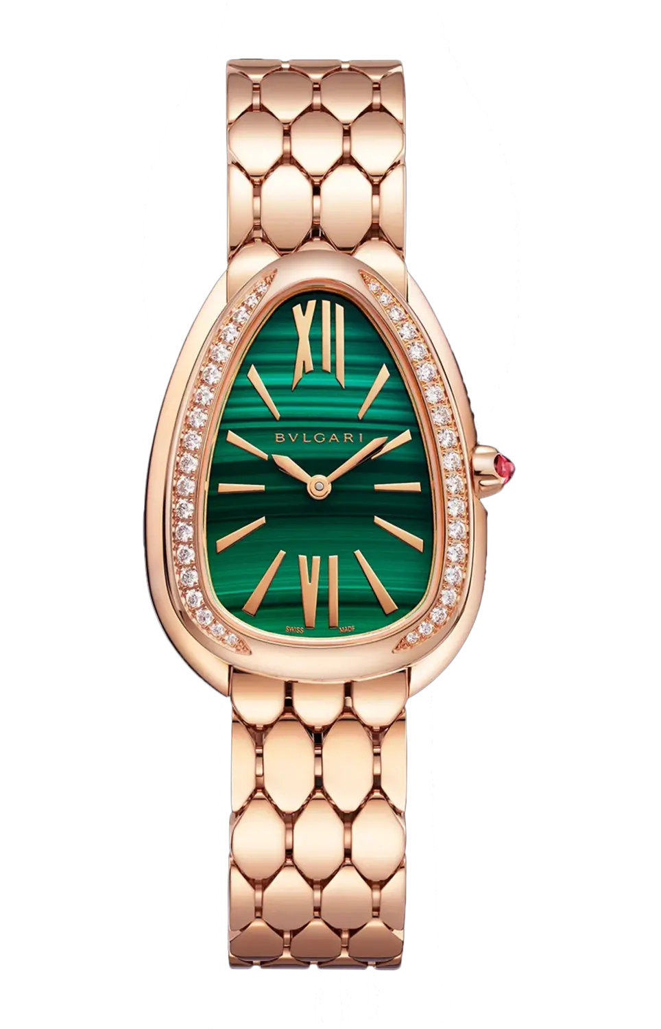 

Часы Bulgari Serpenti seduttori из розового золота с бриллиантами 33 мм