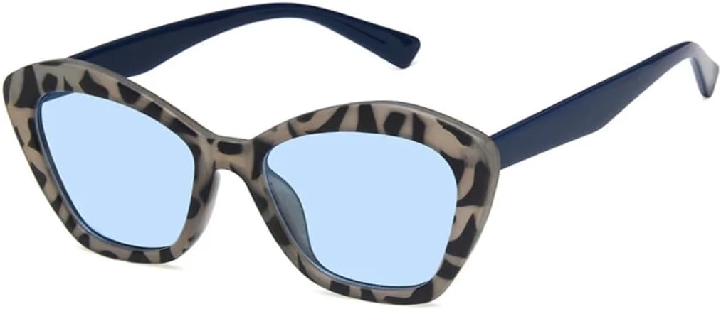 

Винтажные солнцезащитные очки «кошачий глаз» для женщин и мужчин в стиле панк, розовые, для активного отдыха, модные и стильные очки с защитой от УФ-излучения UV400 VVTWSSW, Blue Blue