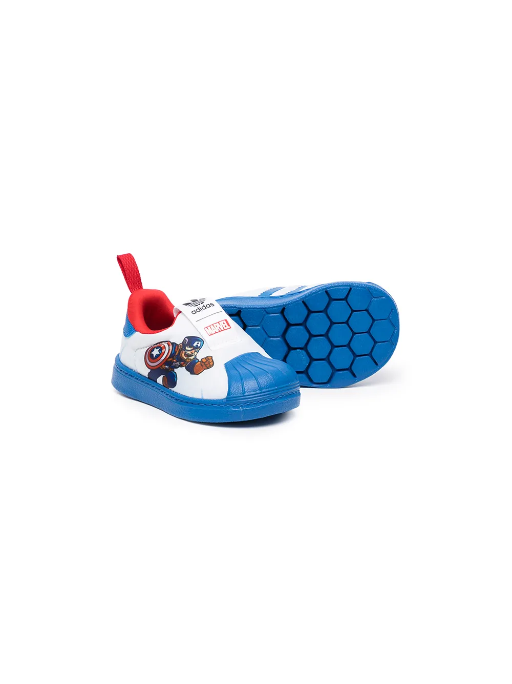 Кроссовки Superstar 360 из коллаборации с Marvel adidas Kids, синий — фото 2