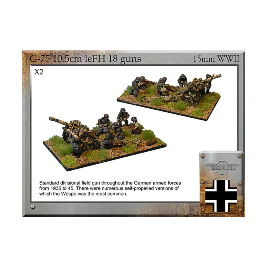 

10,5-см полевые пушки leFH18, WWII Miniatures - German Vehicles (15mm)