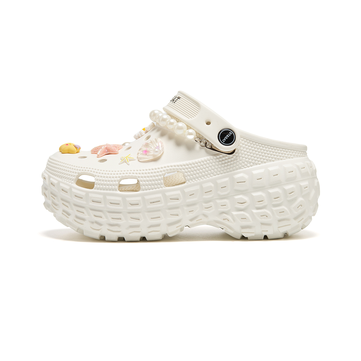 Женские разноцветные сабо Ocean ST&SAT, White