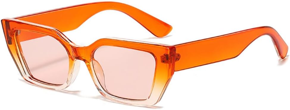 

Солнцезащитные очки UV400 с двухцветными градиентными линзами «кошачий глаз» и леопардовым принтом, подходят для женщин и мужчин, для бега и активного отдыха UYPTK, Orange Champagne