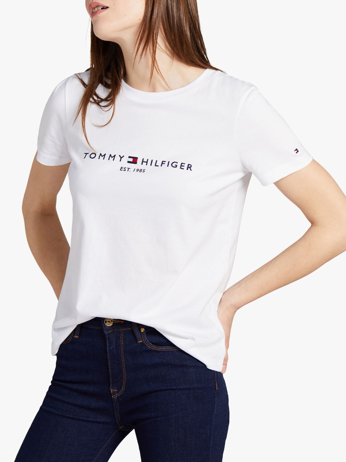 

Футболка с логотипом Tommy Hilfiger Heritage из органического хлопка, белая, Белый, Футболка с логотипом Tommy Hilfiger Heritage из органического хлопка, белая