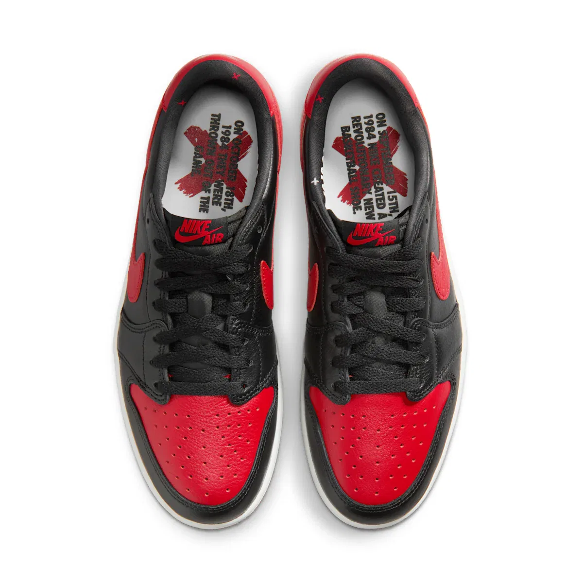 Мужские кроссовки Air 1 Retro Low OG "Banned" Jordan, черный — фото 4