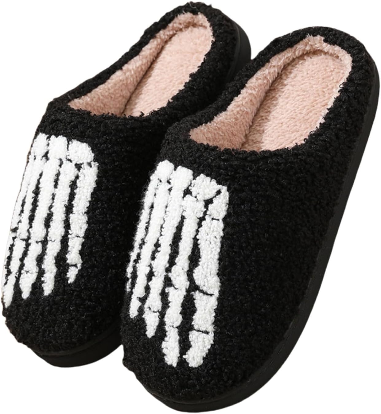 

Мужские и женские тапочки на Хэллоуин, милые мягкие плюшевые тапочки с мультяшным рисунком, домашние тапочки без застежек, утепленные мехом, противоскользящие для дома и улицы, мягкие и уютные тапочки для спальни Rianclud, мультиколор