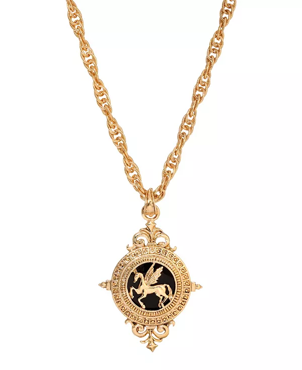 

Ожерелье с подвеской Пегас из оникса 2028, black