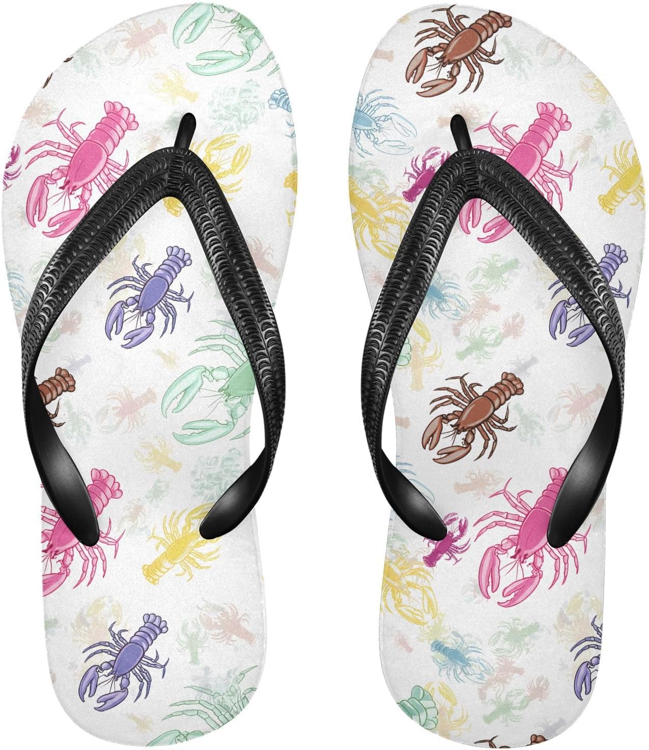 

Женские и мужские пляжные летние сандалии с яркими лобстерами, шлепанцы для душа, 20861935 Kfbe, Lobsters