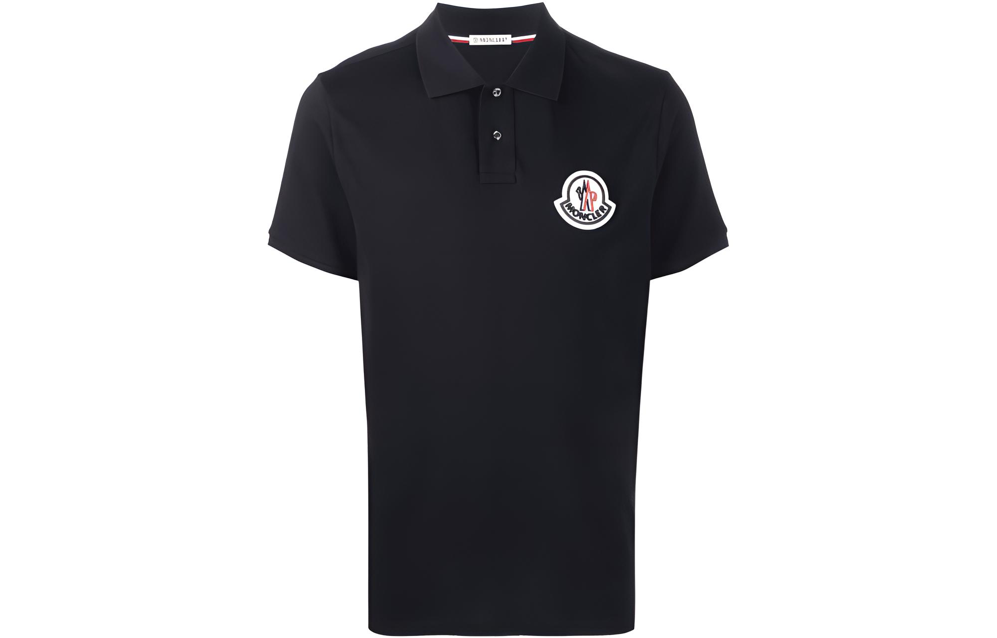 

Поло унисекс темно-синее Moncler
