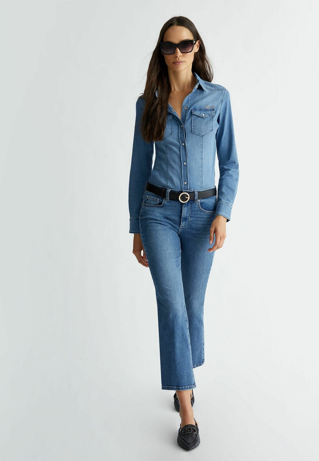 

Джинсы Bootcut HIGH-RISE LIU JO, синий деним