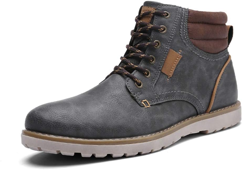 

Мужские водонепроницаемые зимние ботинки для походов Eyushijia, темно-серый