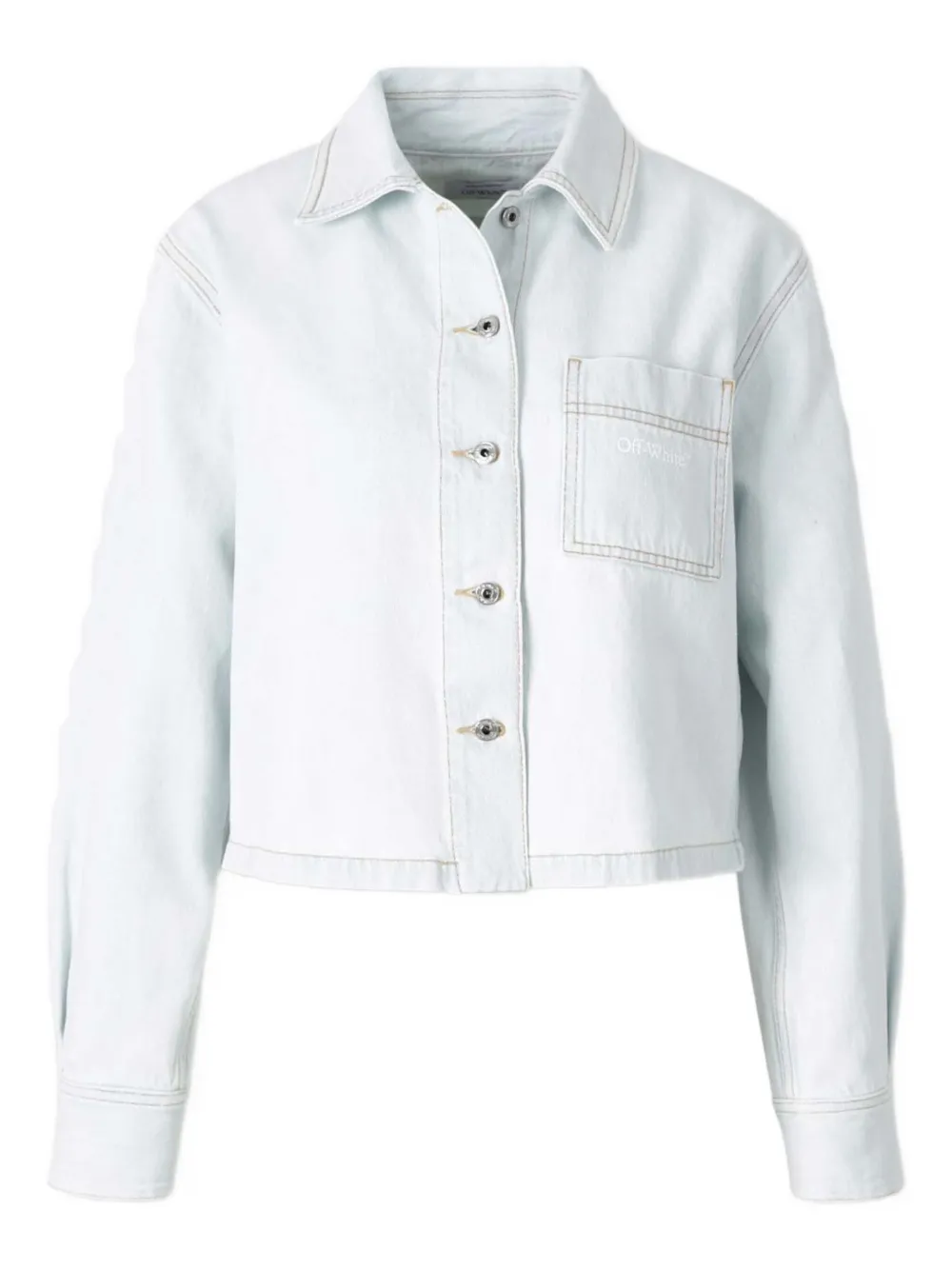 

Пиджак в полоску на пуговицах Off-White, синий