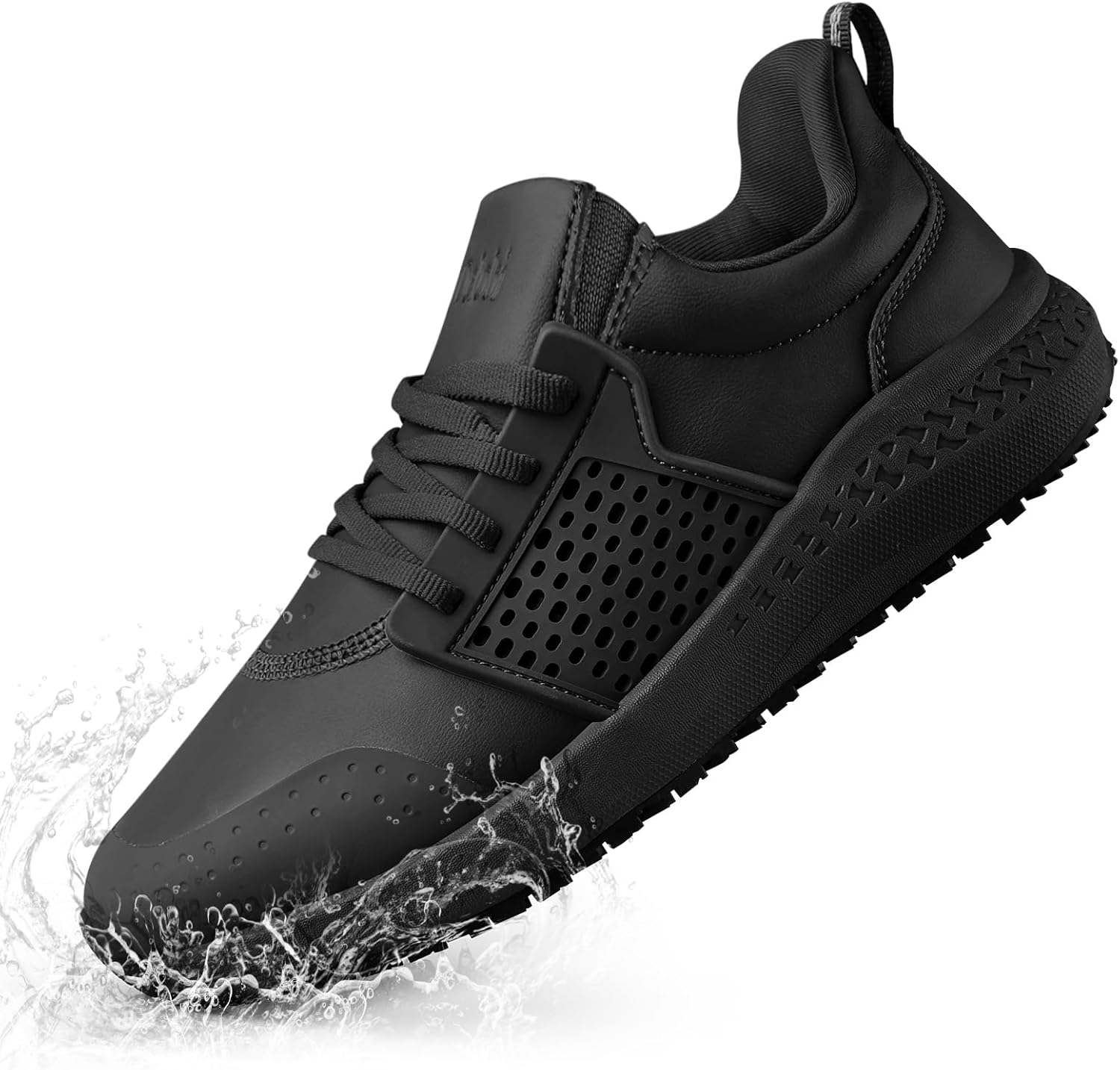 

Противоскользящая рабочая обувь для мужчин, водонепроницаемые кроссовки для кухни, ресторана, поварские туфли для общепита и больницы Aehao, черный