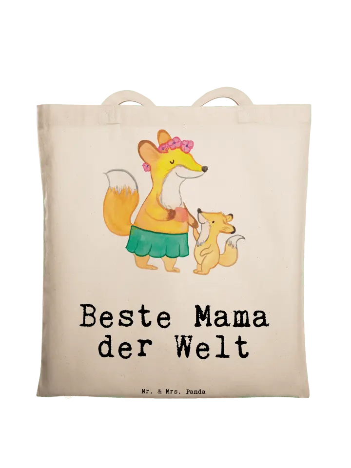 

Сумка для переноски Mr & Mrs Panda Fuchs Beste Mama der Welt, кремовый