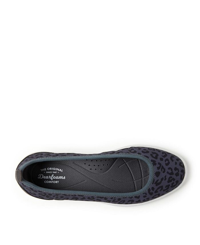 Женские балетки Mia Easy Foam Dearfoams, цвет Gray Leopard — фото 4