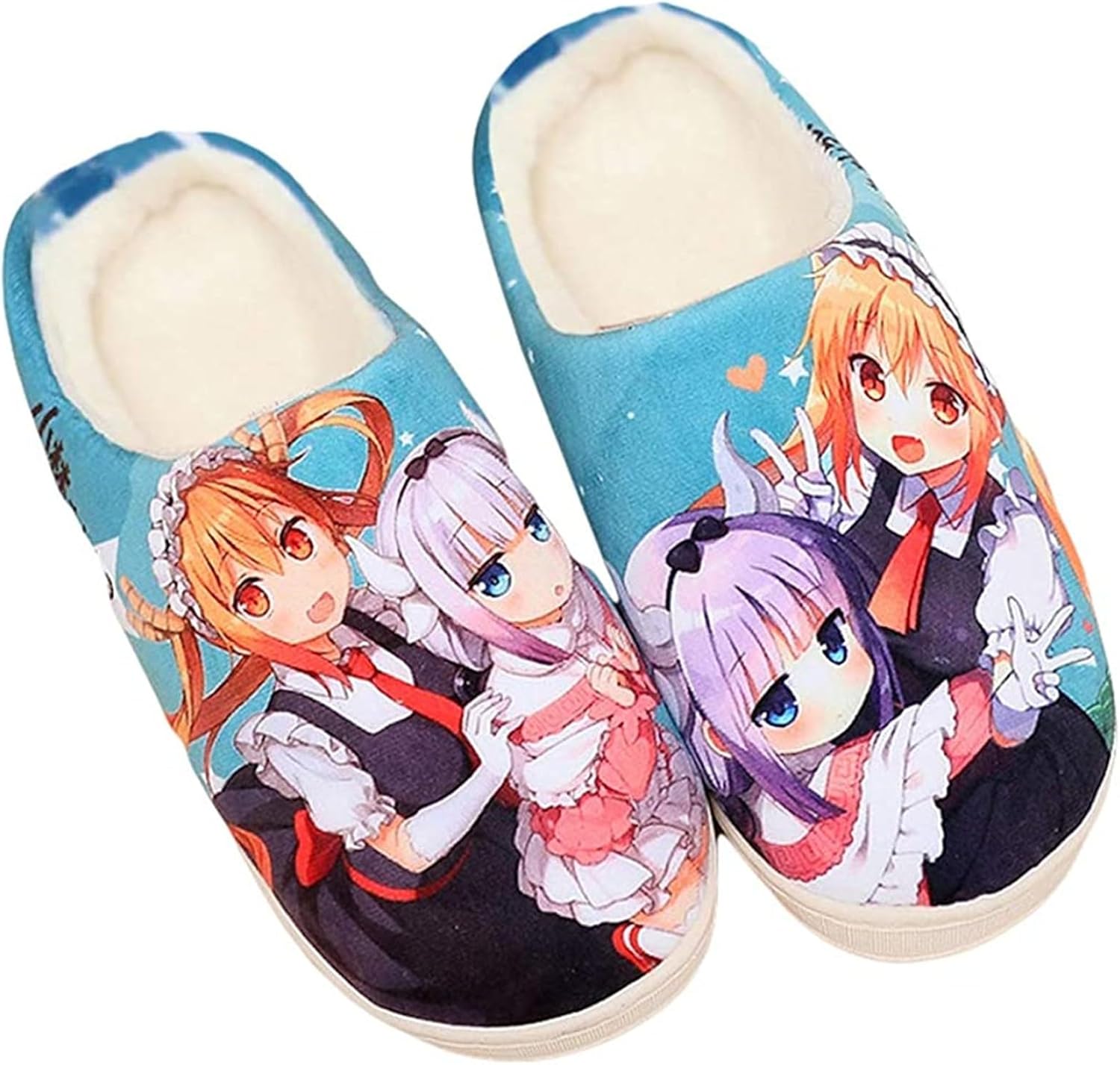 

Домашние тапочки в стиле аниме, мягкие, плюшевые, из пены с эффектом памяти, для мужчин и женщин, зимние, противоскользящие, для дома и улицы, без шнурков Wanhongyue, Color/16