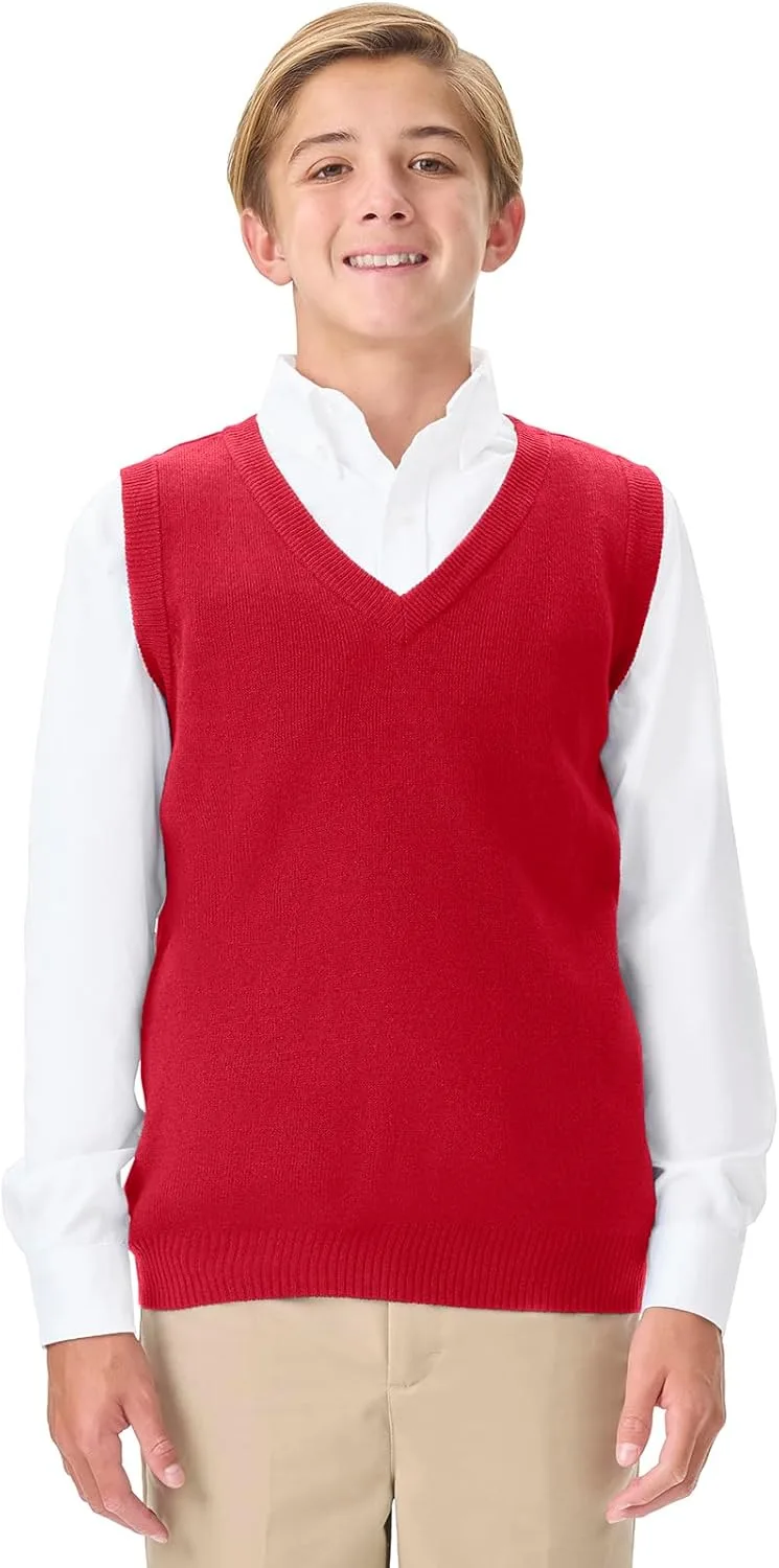 Школьная форма для мальчиков. Свитер/жилет Classroom School Uniforms, красный