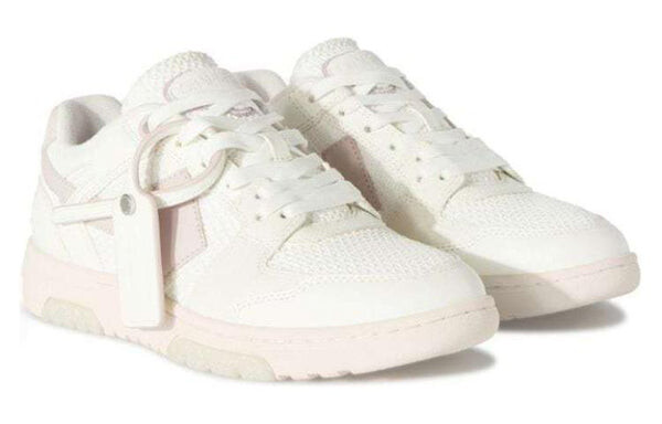 Кроссовки slim out of office leather sneakers 'white pink' Off-White, белый — фото 3