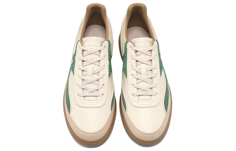 Кроссовки LI-NING 1990 Clouds Skateboarding Shoes Men Low-top Beige/Green, зеленый — фото 3