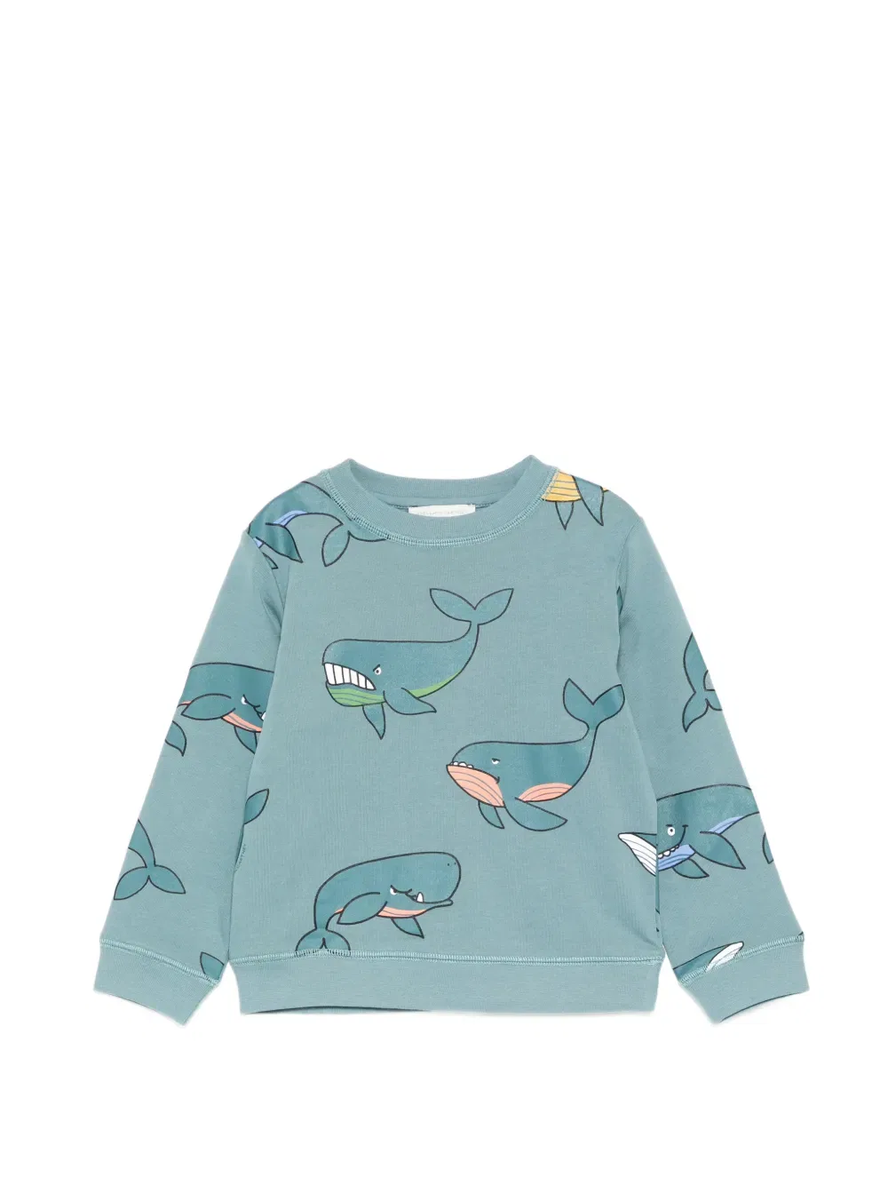 Толстовка с круглым вырезом и принтом по всей поверхности Stella Mccartney Kids, синий