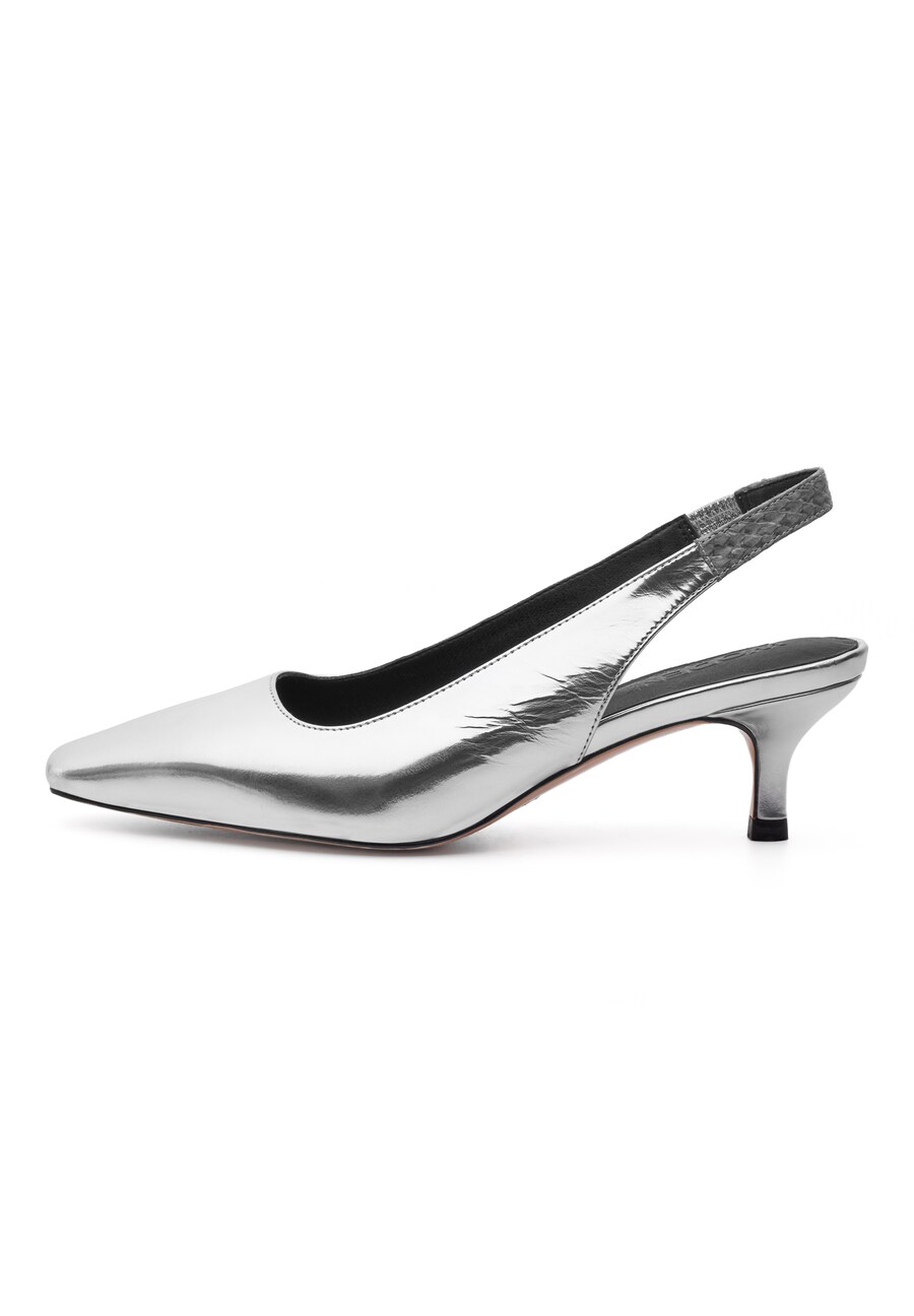 Туфли-лодочки с открытой пяткой WODEN Maxine, Silver