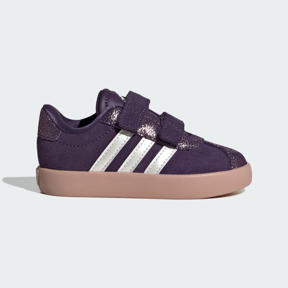 

Кроссовки Adidas VL Court 3.0 Shoes Kids, цвет Aurora Plum/Zero Metalic/Pink Gum