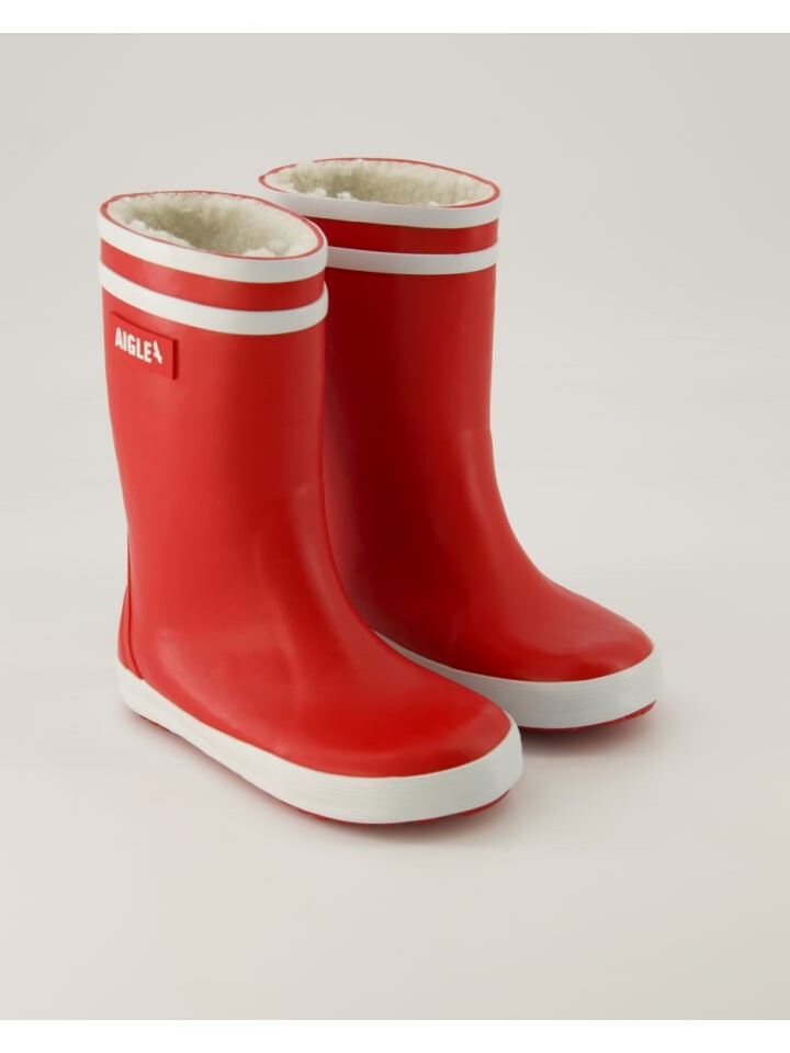Женские резиновые сапоги Aigle утепленные, красный