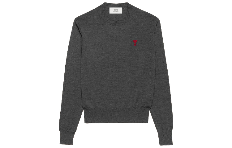 

Ами Парис Ами Де Кёр Логотип Вышитый Свитер AMIPARIS, Дымчато-серый