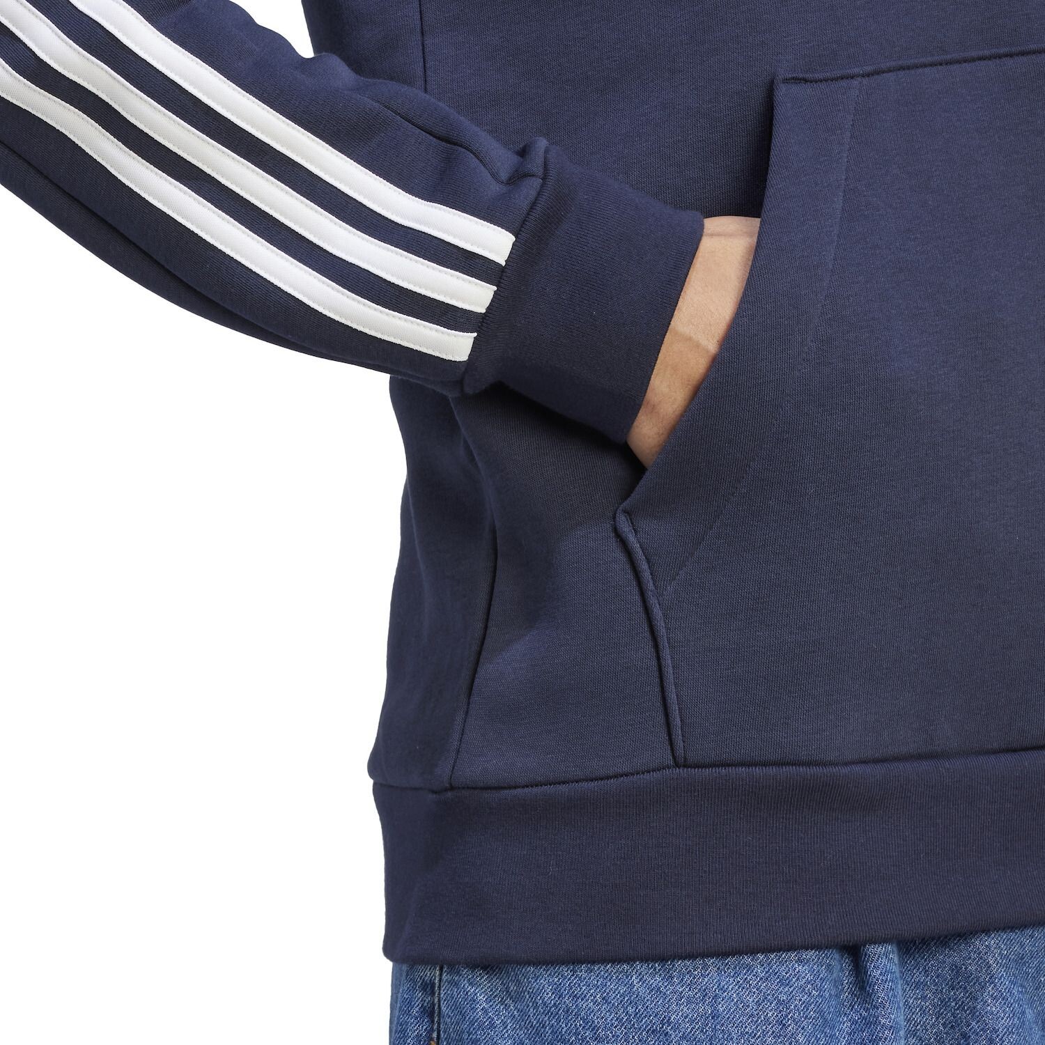 Мужская флисовая худи с 3 полосками adidas Essentials — фото 3