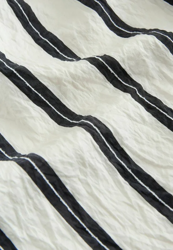 Юбка-Макси средней длины с жатой текстурой, укороченная Next, Ecru Navy Stripe — фото 4