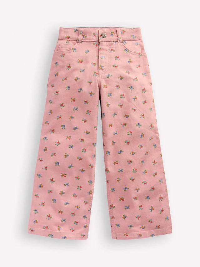 

Детские брюки с широкими штанинами Mini Boden, Vintage Pink Ditsy