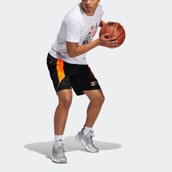 Шорты hdn gu kick 365 contrasting colors printing loose basketball sports shorts black Adidas, черный — фото 3