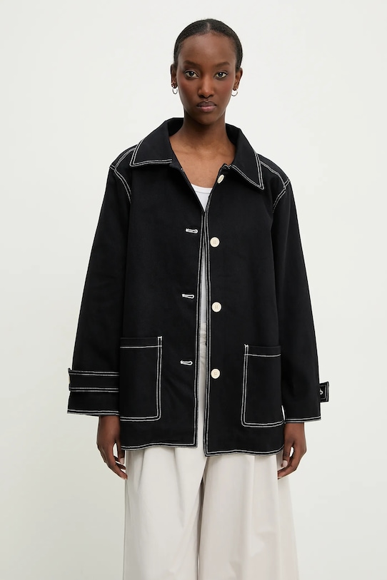 

Хлопковая рубашка-куртка Answear.Lab, черный