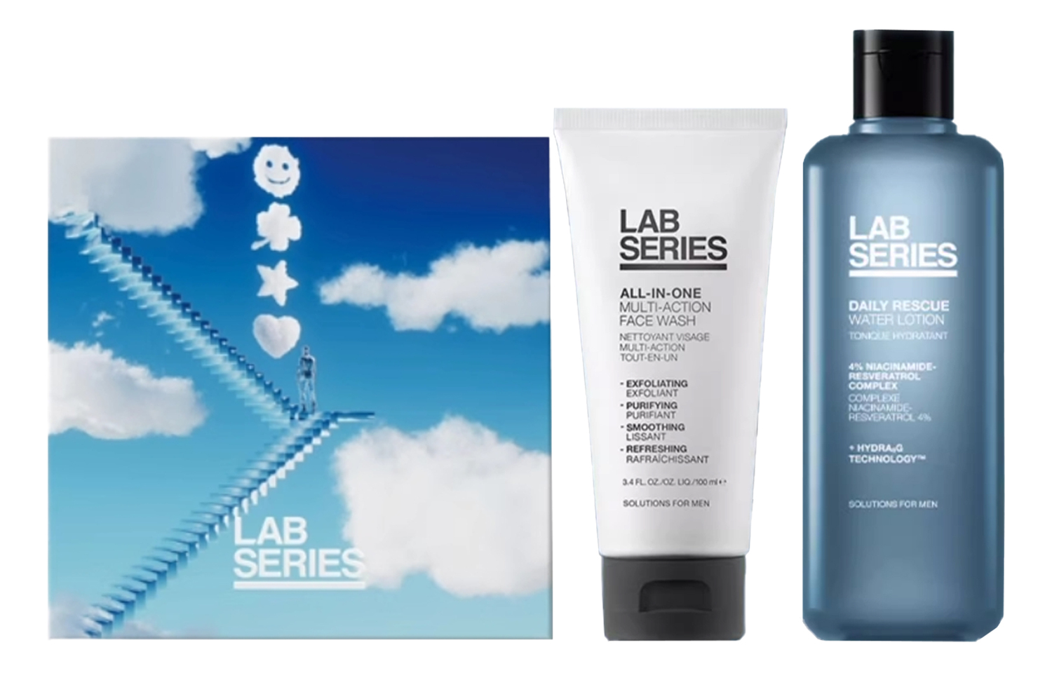 

LAB SERIES LANGSHI Refreshing Aquarius Blue мужской набор для ухода за кожей глубокое очищение