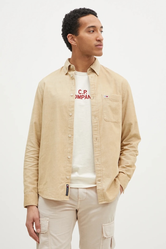 

Рубашка из вельвета Tommy Jeans, зеленый