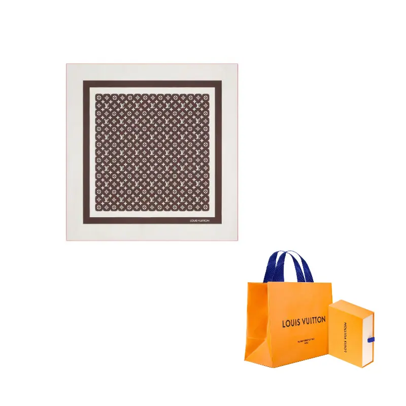 

LOUIS VUITTON Шёлковый шарф Mulberry коричневый, Brown