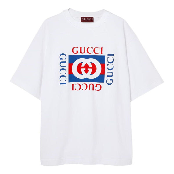 

Футболка cotton jersey t-shirt with print 'white' Gucci, белый