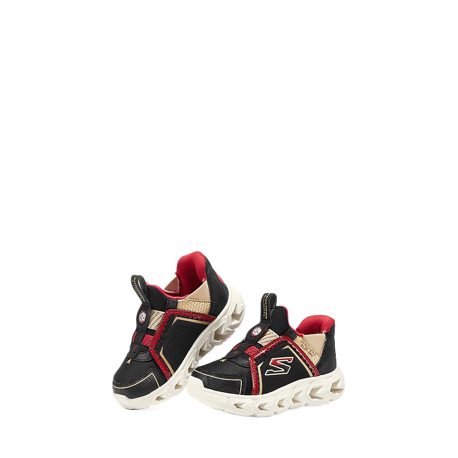 Skechers Kids Детские повседневные ботинки black red для малышей — фото 3