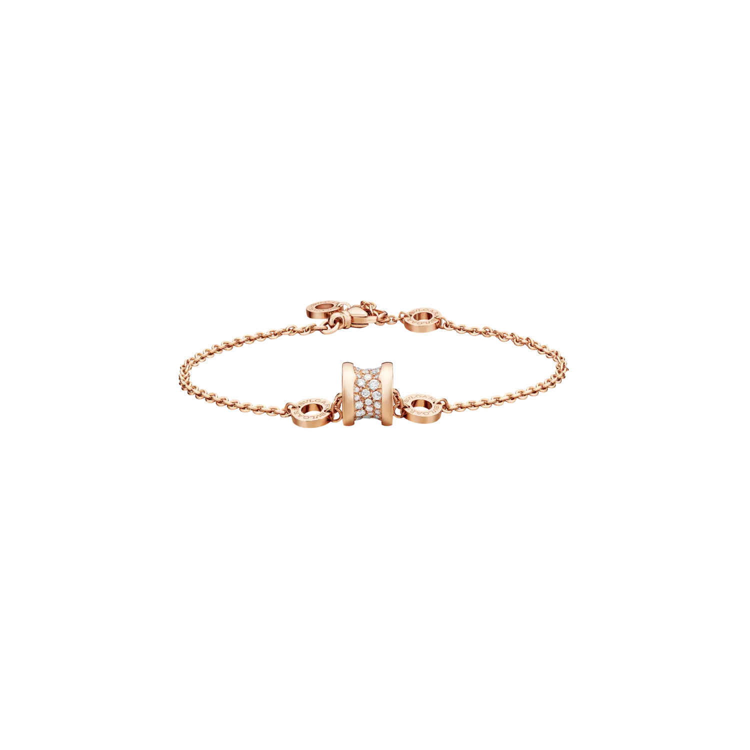 

Браслет Bulgari B.zero1 из розового золота с бриллиантовым паве