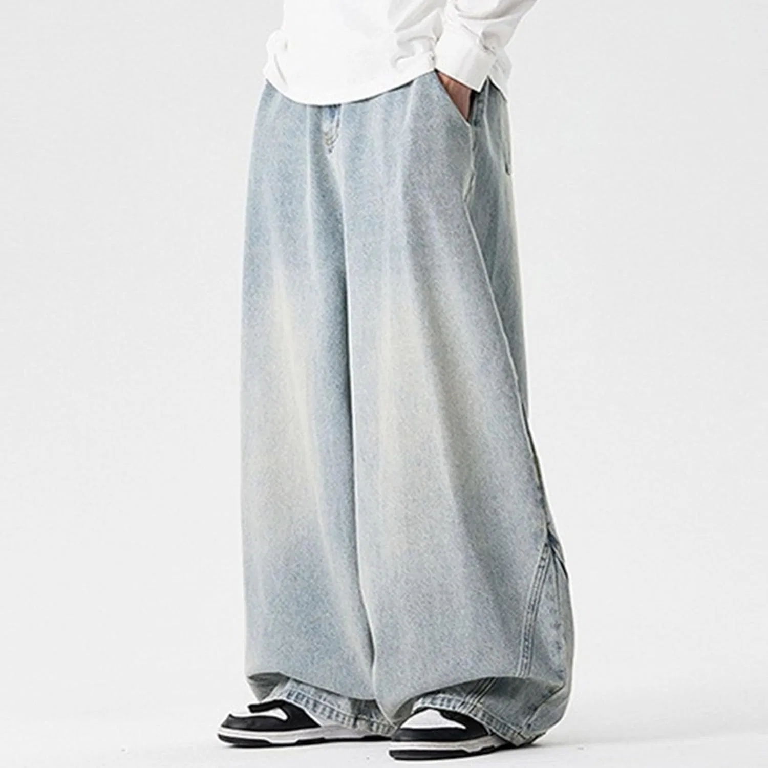 Джинсы свободные, Baggy Hip Hop, Light Blue — фото 2