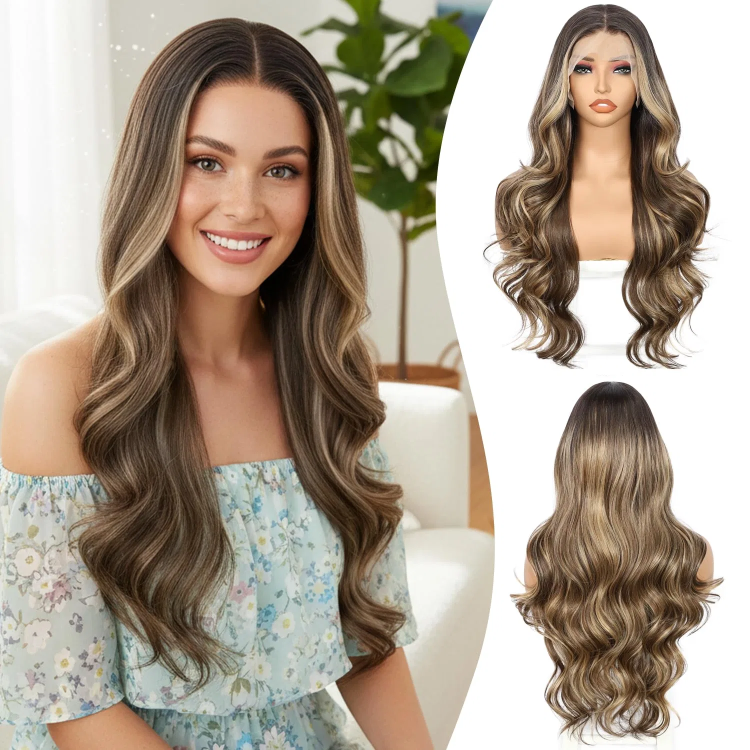 Синтетический парик «Sapphirwigs 13 x 4 Brown Lace Front Wig» от Sapphirewigs Sapphirewigs