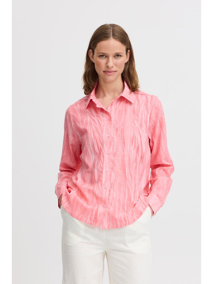 

Блуза b.young Langarmbluse BYILZINE SHIRT - 20816216 bluse mit Crinkle-Optik in
