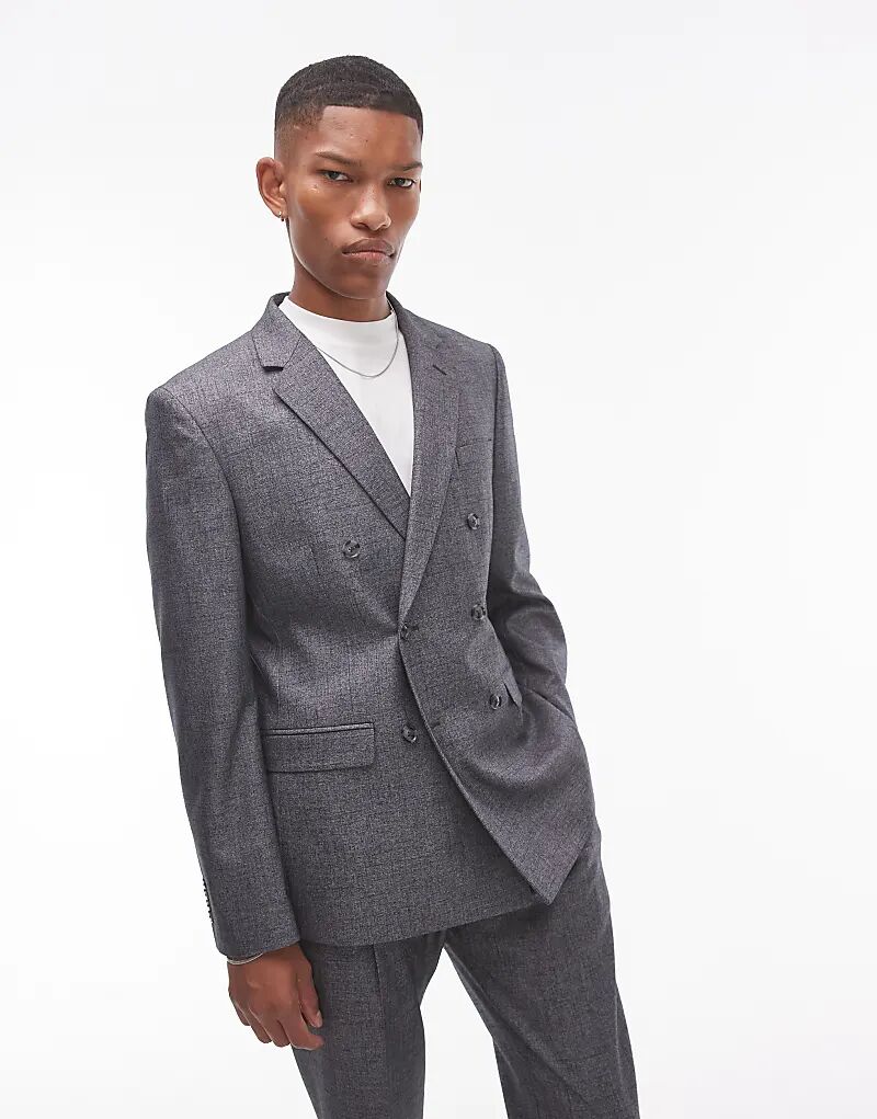 

Куртка Topman Slim Cross Hatch серого цвета