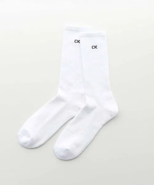 [Комплект из 3 шт.] Мужские ребристые носки Calvin Klein с махровой подошвой и одноточечным дизайном 92572201 — фото 2