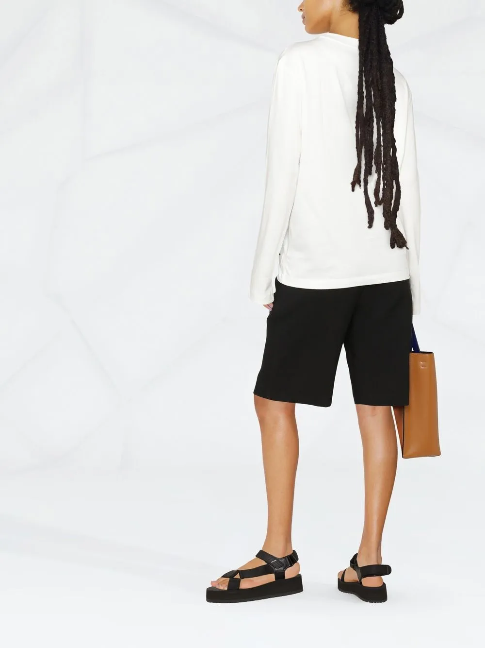 Комплект из трех топов с длинными рукавами JIL SANDER, белый — фото 3