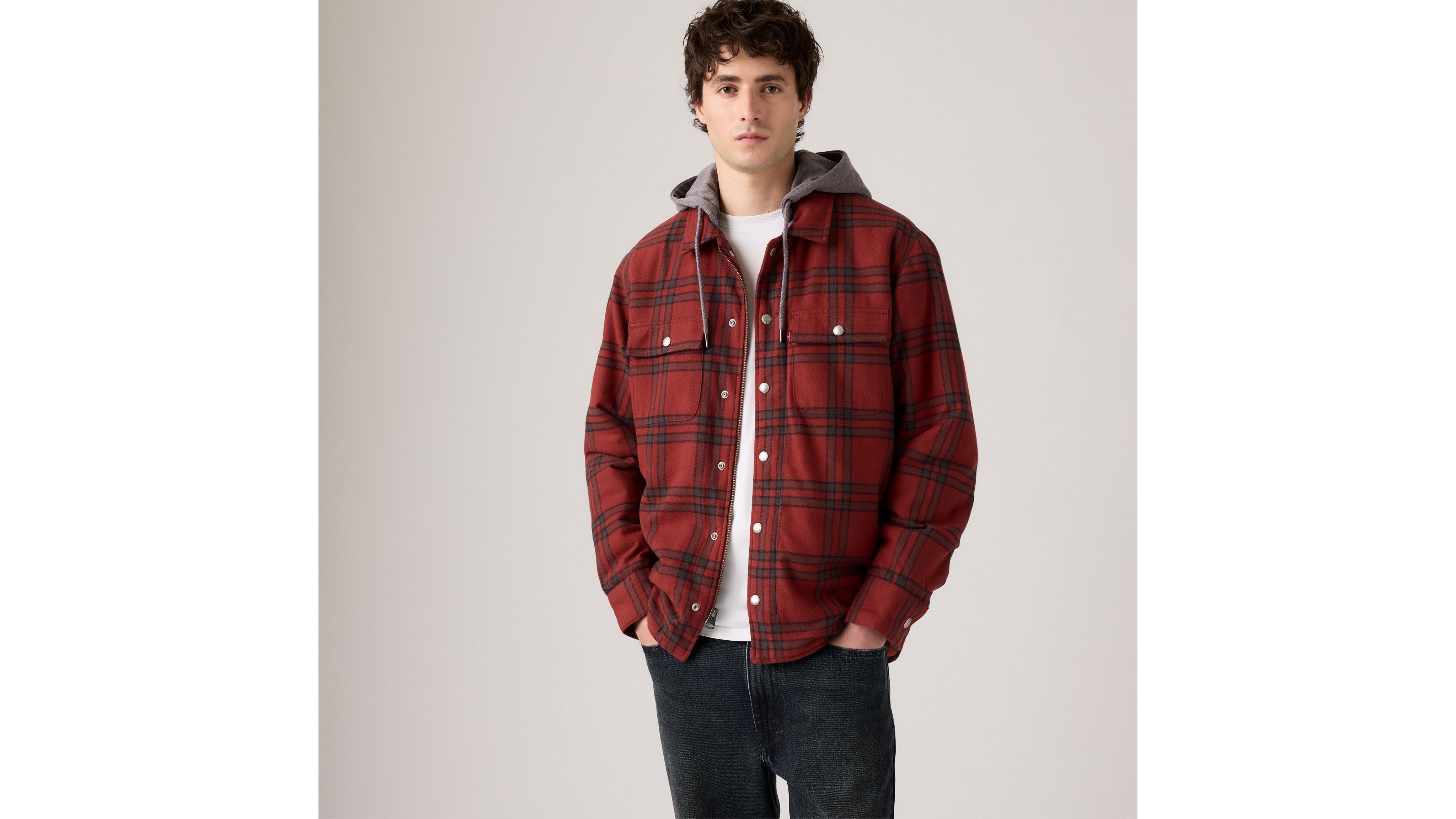 

Фланелевая куртка Francisco Sherpa Levi's, Colt Plaid Russet Bracken - Brown