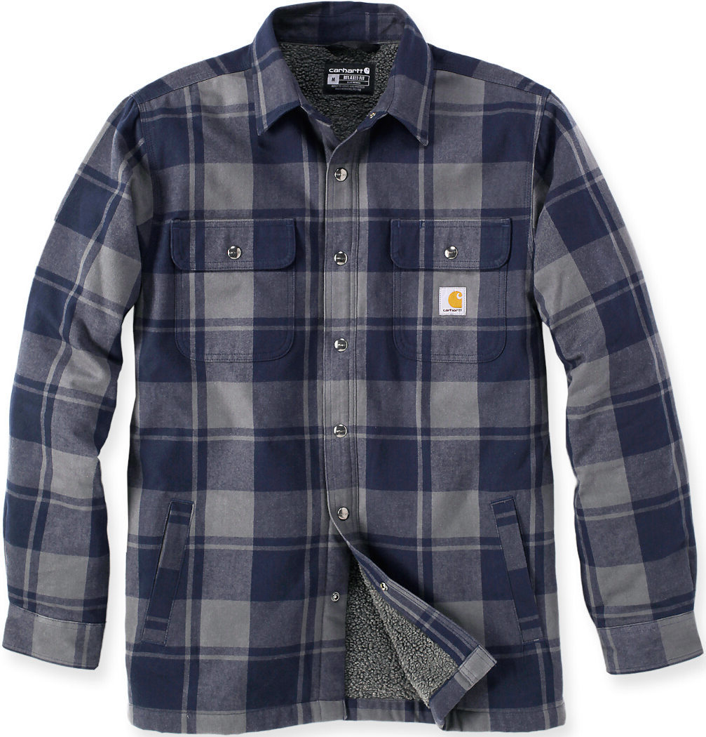 

Рубашка Carhartt Heavyweight Flannel Sherpa Shirt, синий