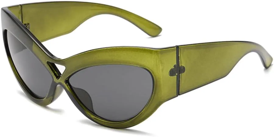 

Солнцезащитные очки «кошачий глаз» в крупной оправе, ретро, ​​с защитой от УФ-излучения UV400, с большими зеркальными дужками, в стиле панк, женские HDUBFY, 5