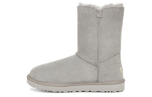 Ботинки зимние UGG с подвеской в виде кнопки, серый — фото 2