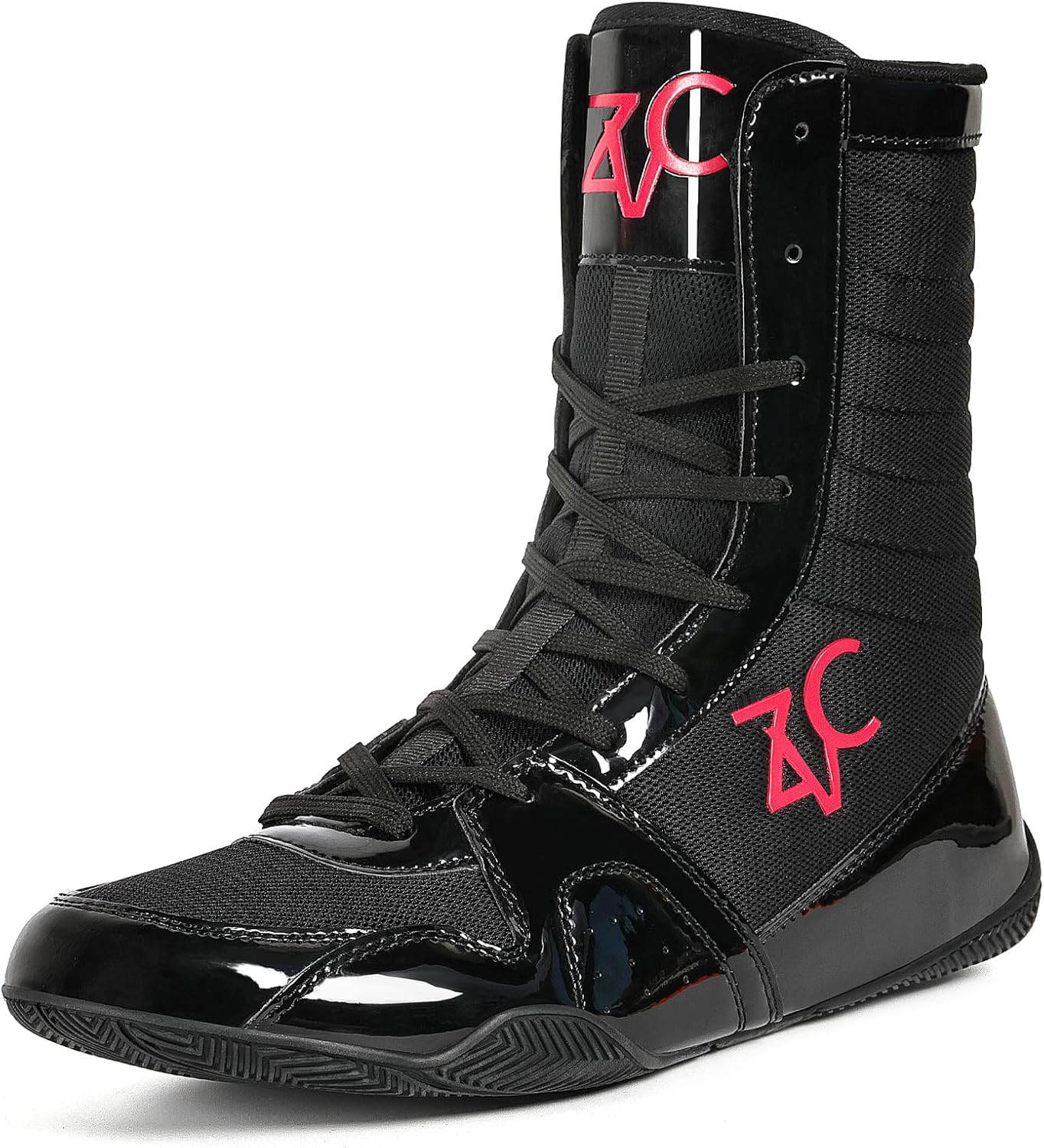 

Кроссовки для борьбы ZVC для мужчин, высокие боксерские ботинки для боевых единоборств, пауэрлифтинга и бодибилдинга, черный